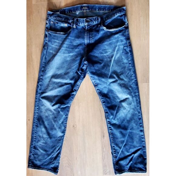 VTG Jeans Polo Ralph Lauren The Classic 36x30 Button & Zip Medium Wash Denim - Picture 3 of 11